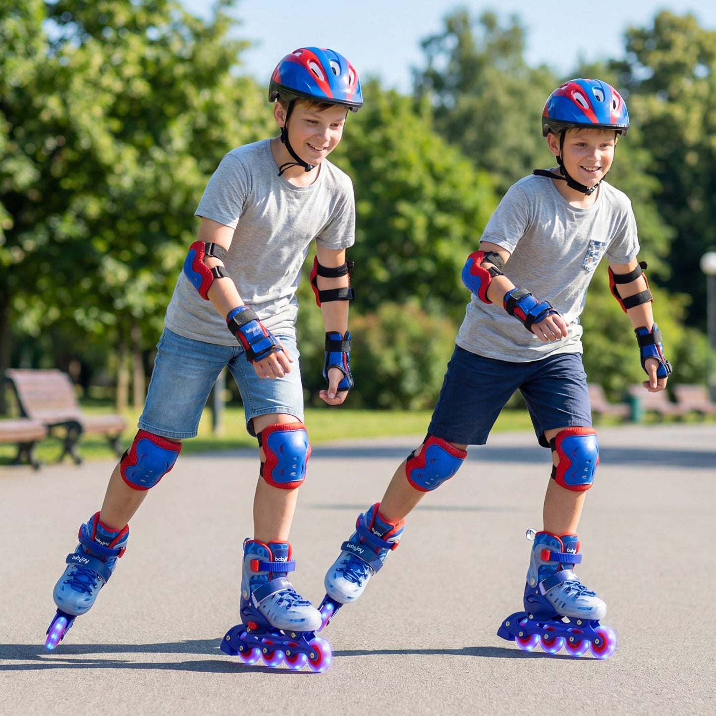 Kids Inline Skates with Light Up Wheels for Beginners Ages 9-14