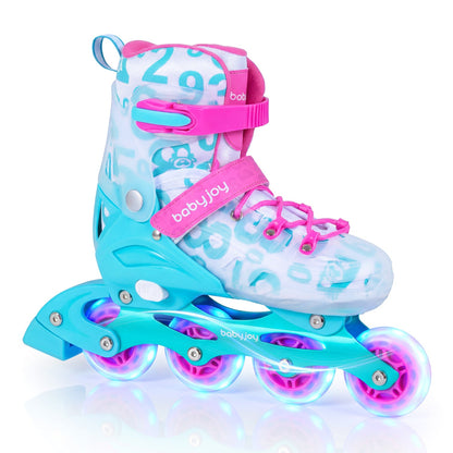 Kids Inline Skates with Light Up Wheels for Beginners Ages 9-14