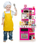 Kids Kitchen Playset Pretend Play Kitchen with Realistic Sounds and Lights