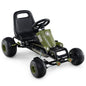 Kids Pedal Go Kart with Steering Wheel and Gear Shifter and Handbrake