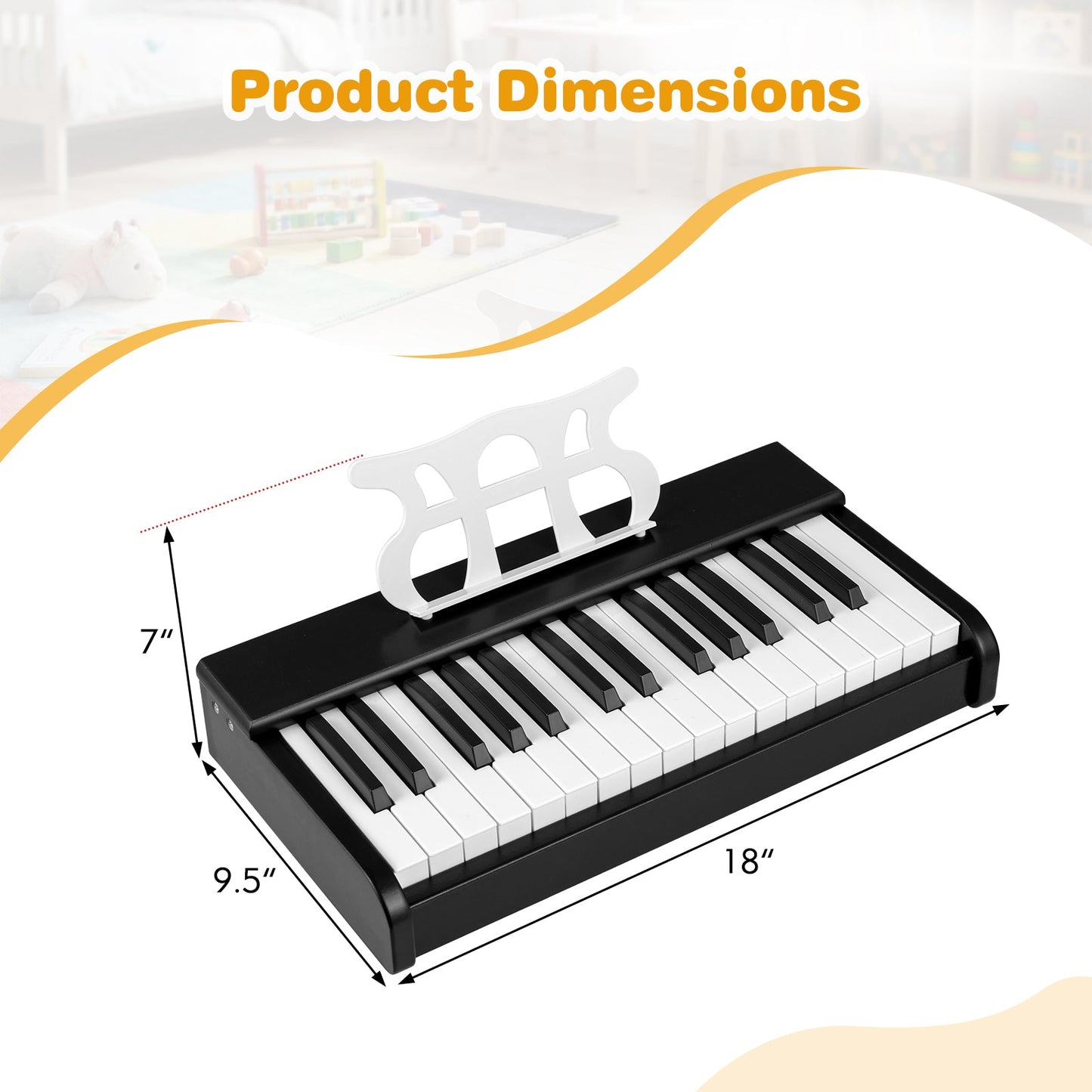 Kids Piano Keyboard 30 Keys Digital Piano with Music Stand for 3+ Years Old Beginners