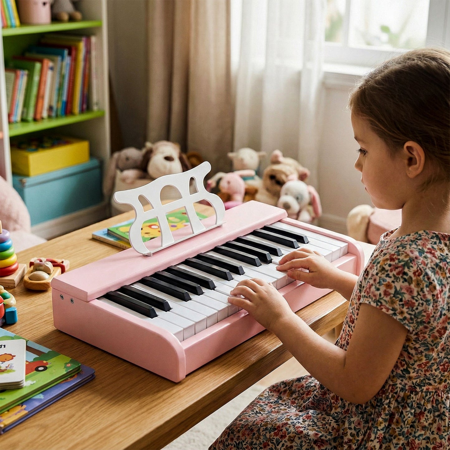 Kids Piano Keyboard 30 Keys Digital Piano with Music Stand for 3+ Years Old Beginners
