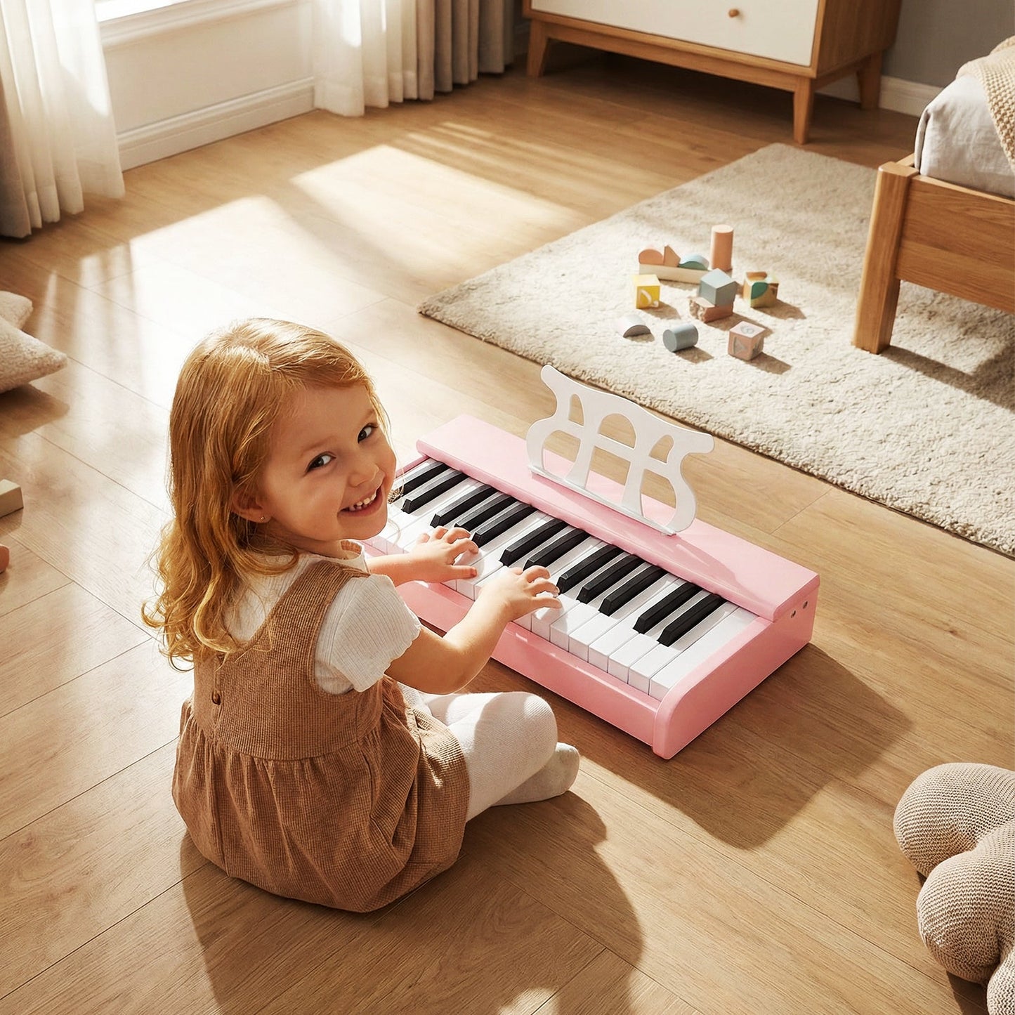 Kids Piano Keyboard 30 Keys Digital Piano with Music Stand for 3+ Years Old Beginners