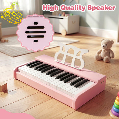 Kids Piano Keyboard 30 Keys Digital Piano with Music Stand for 3+ Years Old Beginners