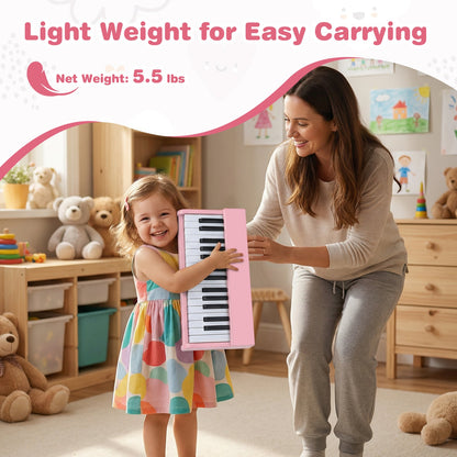 Kids Piano Keyboard 30 Keys Digital Piano with Music Stand for 3+ Years Old Beginners