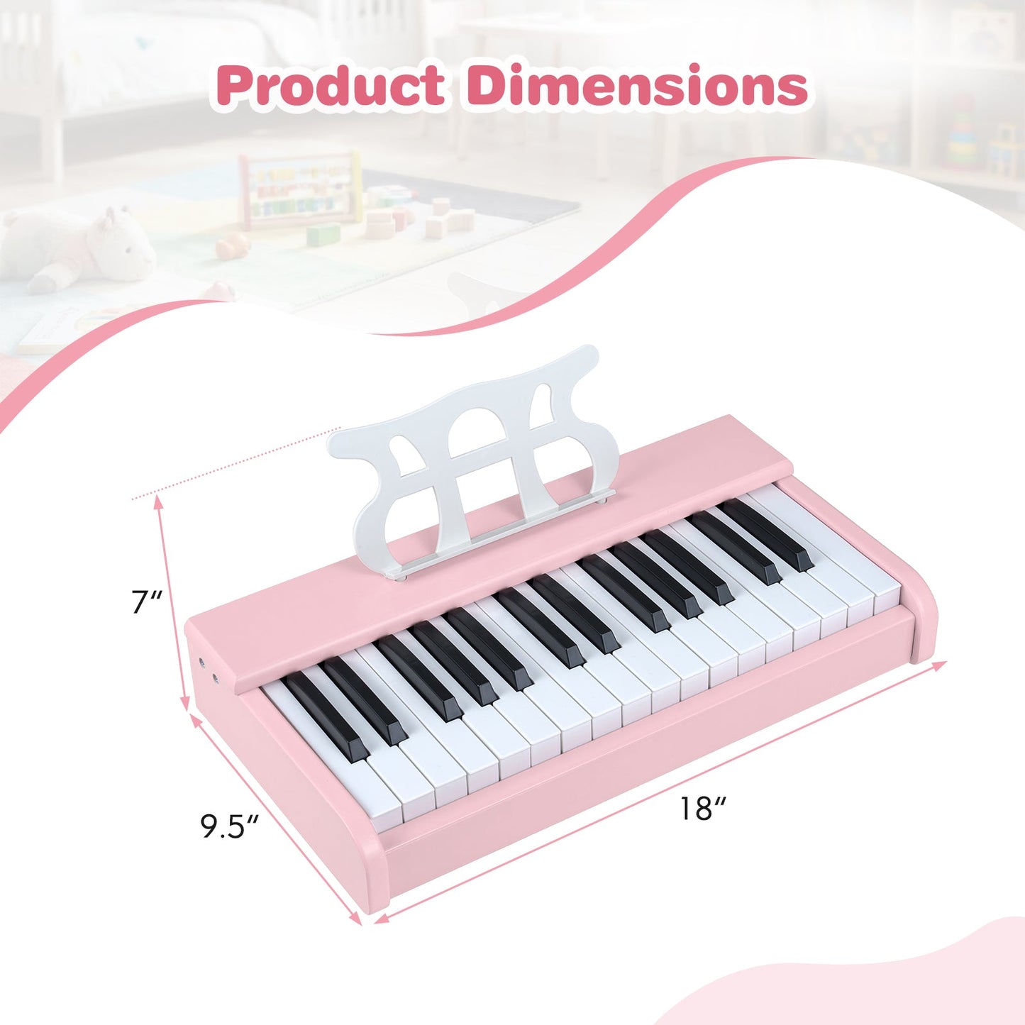 Kids Piano Keyboard 30 Keys Digital Piano with Music Stand for 3+ Years Old Beginners