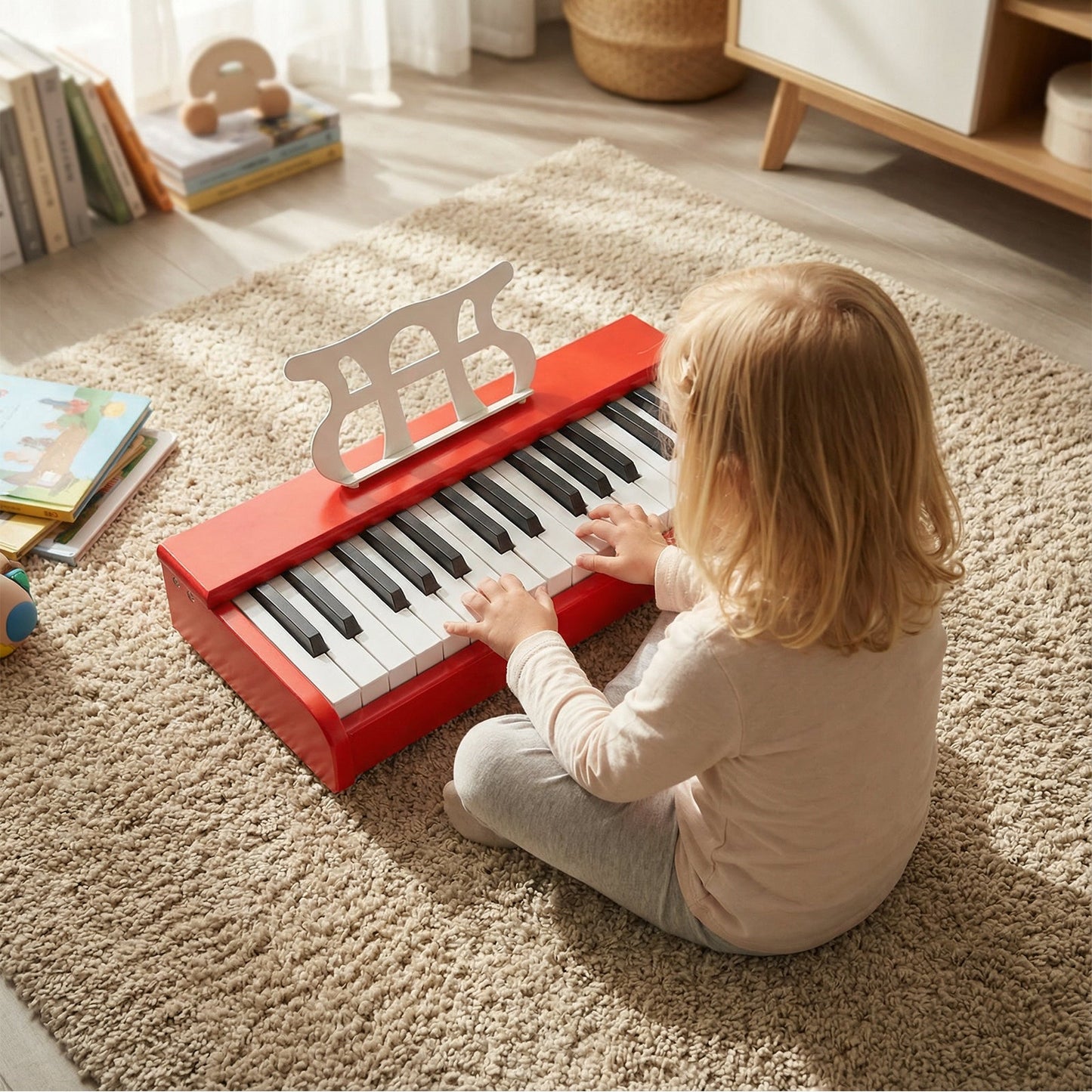 Kids Piano Keyboard 30 Keys Digital Piano with Music Stand for 3+ Years Old Beginners