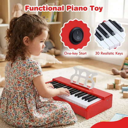 Kids Piano Keyboard 30 Keys Digital Piano with Music Stand for 3+ Years Old Beginners