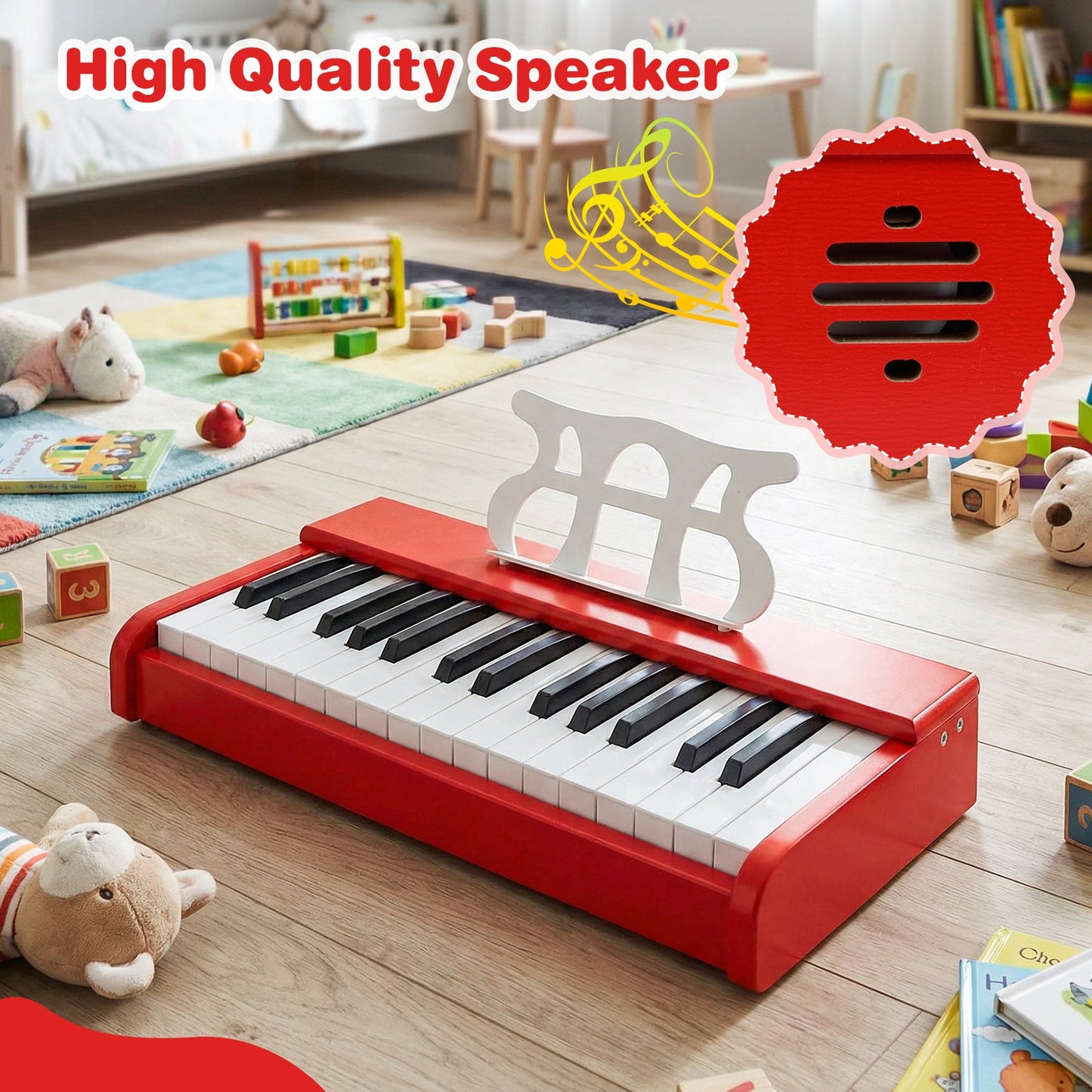 Kids Piano Keyboard 30 Keys Digital Piano with Music Stand for 3+ Years Old Beginners