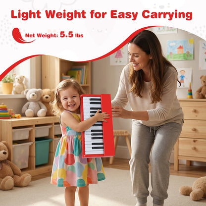 Kids Piano Keyboard 30 Keys Digital Piano with Music Stand for 3+ Years Old Beginners