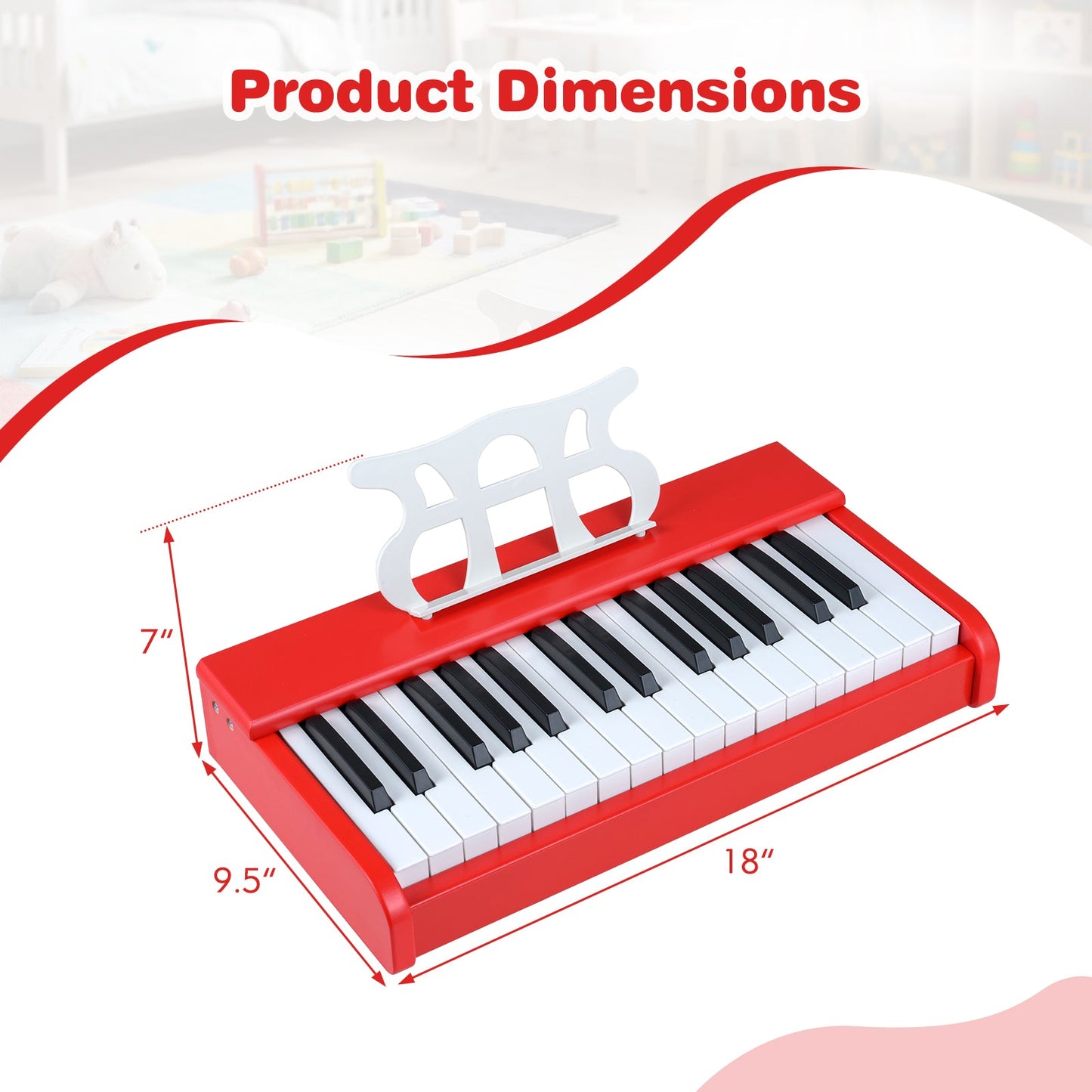 Kids Piano Keyboard 30 Keys Digital Piano with Music Stand for 3+ Years Old Beginners