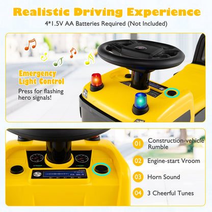 Kids Ride On Push Car Licensed SCANIA Truck Toy with Steering Wheel and Music