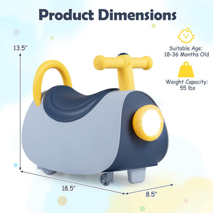 Kids Push Car with Music & Storage for 18-36 Months