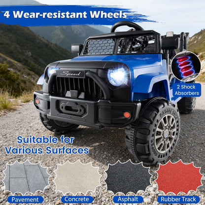 Kids Ride On UTV Car with Detachable Trailer 12V Battery Powered Ride On Truck