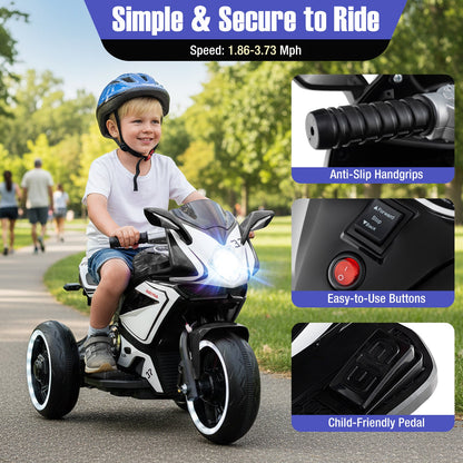 Kids Ride on Motorcycle 6V Battery Powered Mini Electric Motorbike with LED Lights