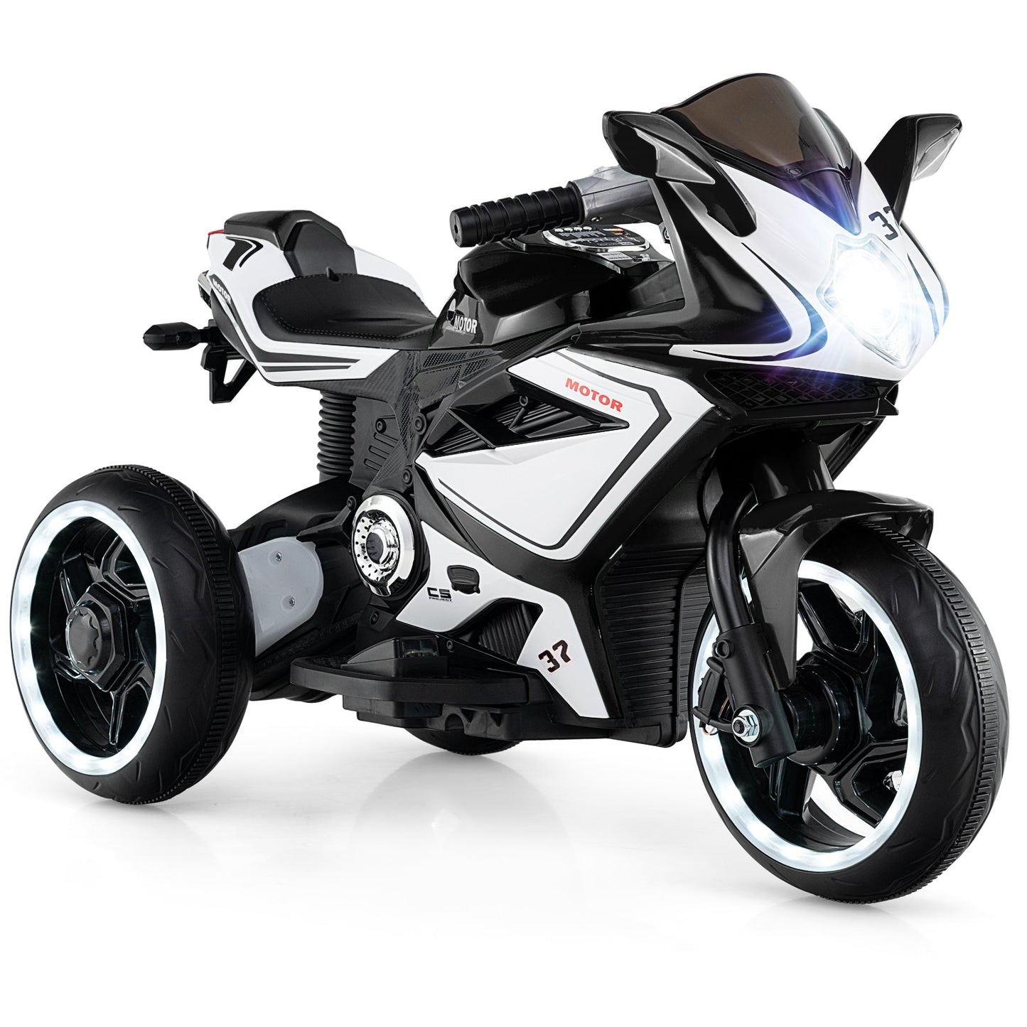 Kids Ride on Motorcycle 6V Battery Powered Mini Electric Motorbike with LED Lights