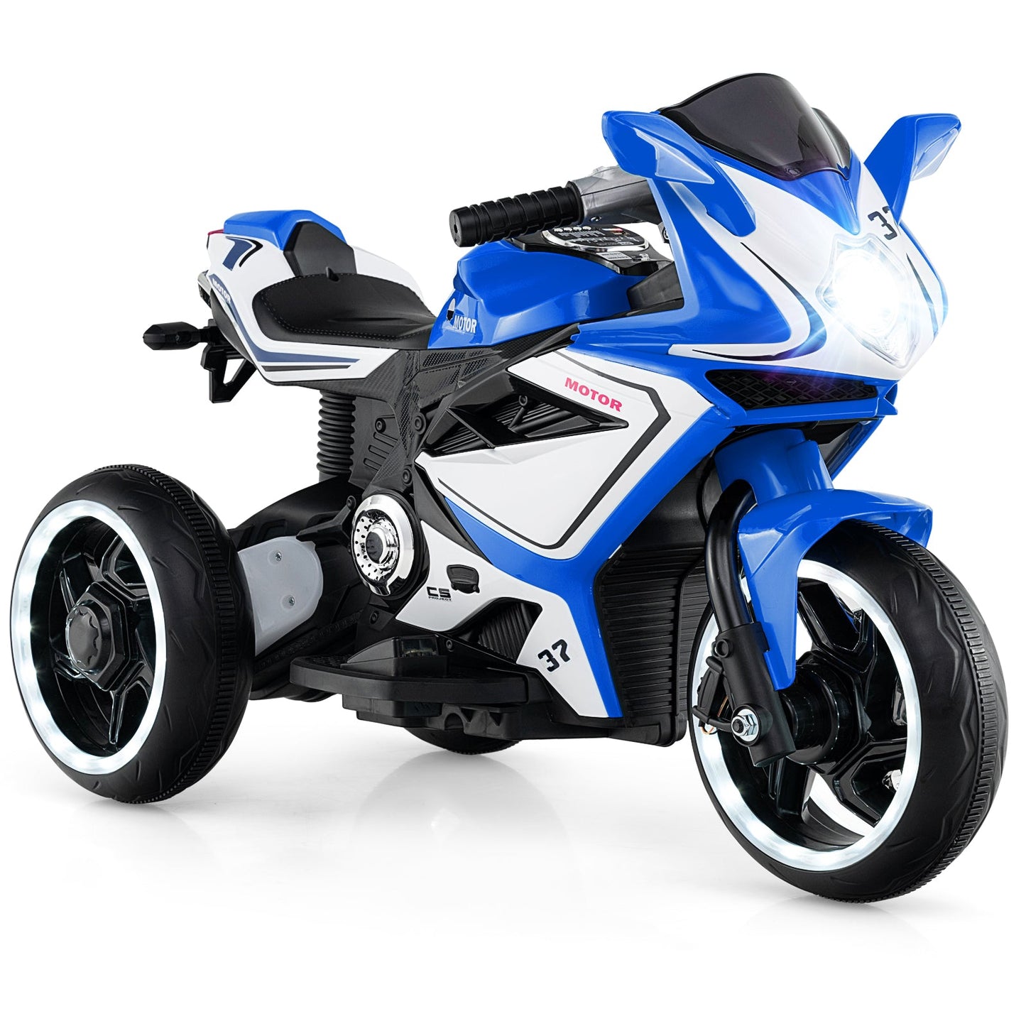 Kids Ride on Motorcycle 6V Battery Powered Mini Electric Motorbike with LED Lights