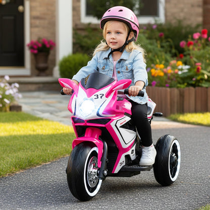 Kids Ride on Motorcycle 6V Battery Powered Mini Electric Motorbike with LED Lights