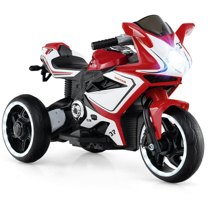 Kids Ride on Motorcycle 6V Battery Powered Mini Electric Motorbike with LED Lights