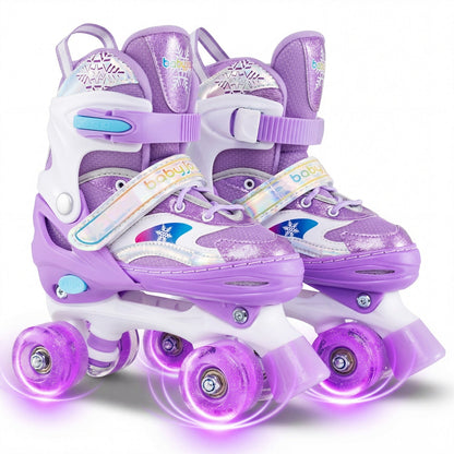 Kids Roller Skates for Girls Boys with Light-up Wheels and Safety Protection