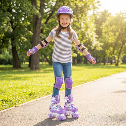 Kids Roller Skates for Girls Boys with Light-up Wheels and Safety Protection