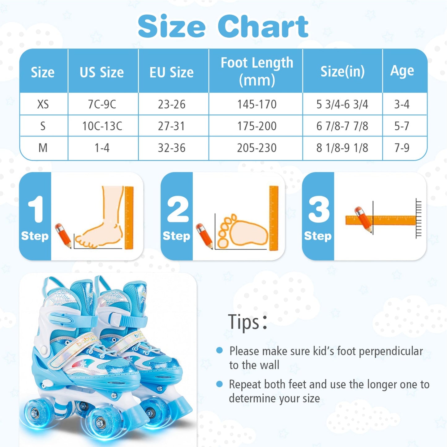 Kids Roller Skates for Girls Boys with Light-up Wheels and Safety Protection