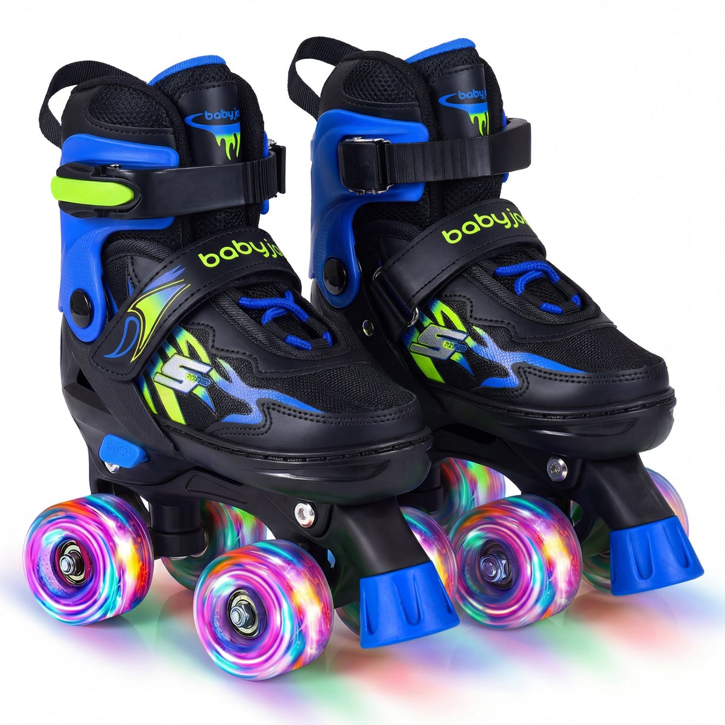 Kids Roller Skates for Girls Boys 4 Sizes Adjustable Quad Skates with Light-up Wheels