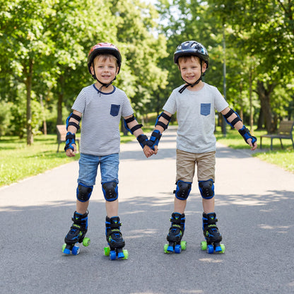 Kids Roller Skates for Girls Boys 4 Sizes Adjustable Quad Skates with Light-up Wheels