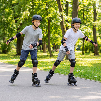 Kids Roller Skates for Girls Boys Teens 4 Sizes Adjustable Quad Skates with Light-up Wheels