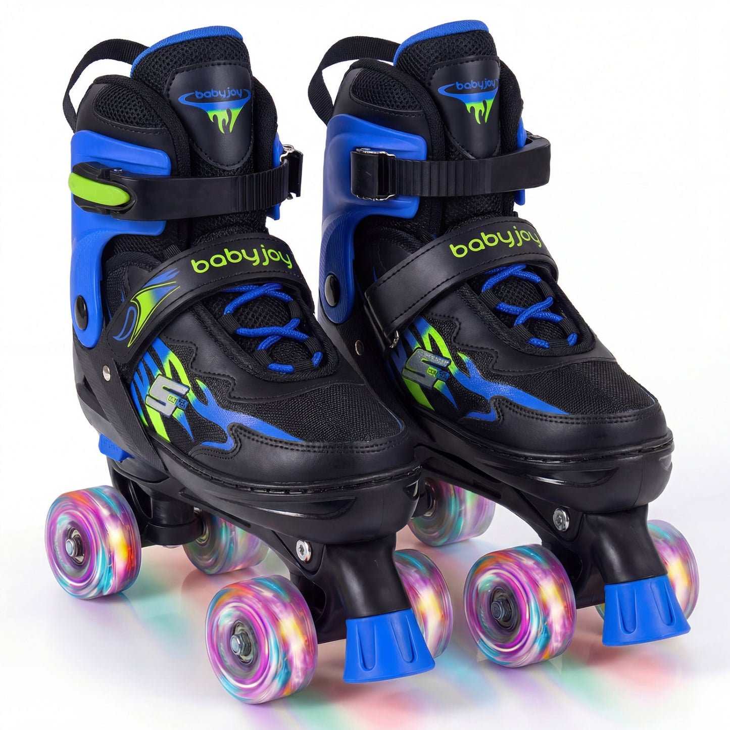 Kids Roller Skates for Girls Boys Teens 4 Sizes Adjustable Quad Skates with Light-up Wheels