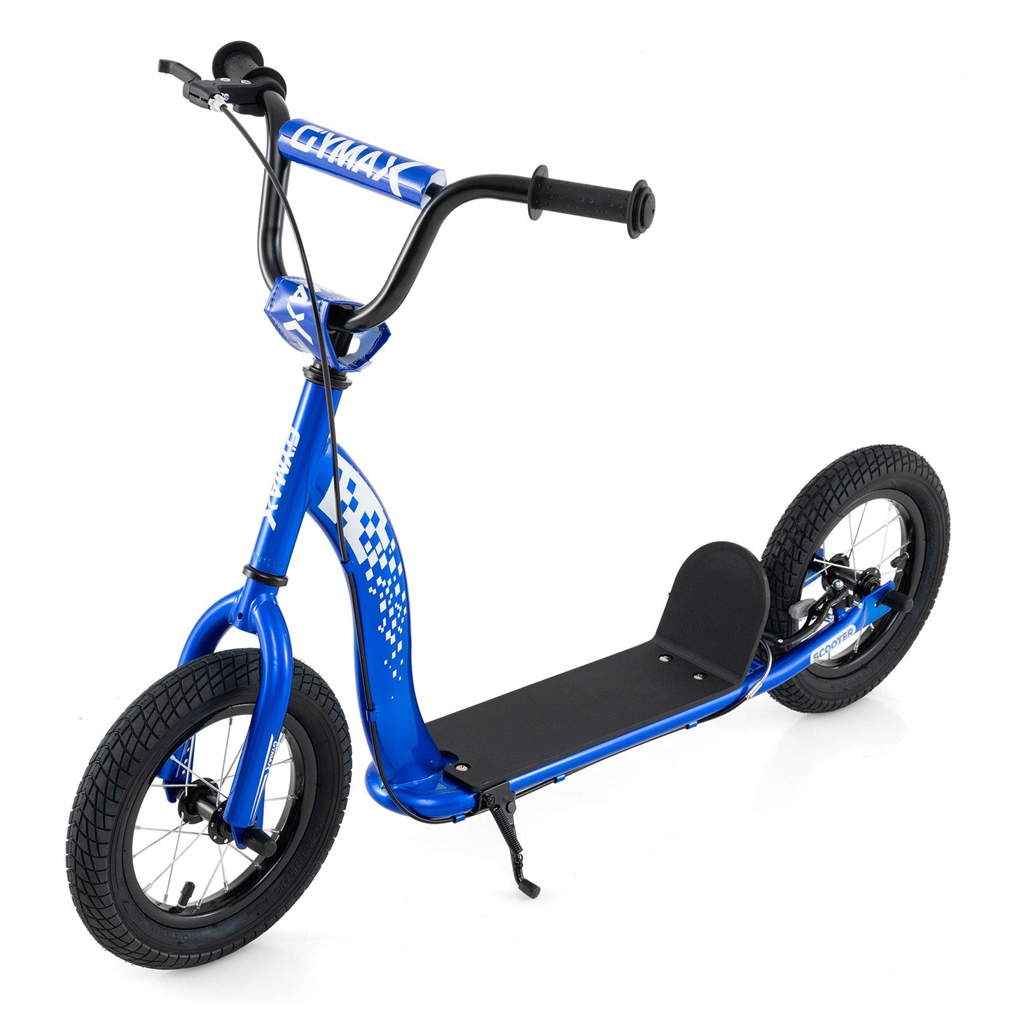 Kids Scooter Youth Kick Scooter with Adjustable Height Handlebar 12-Inch Inflatable Wheels
