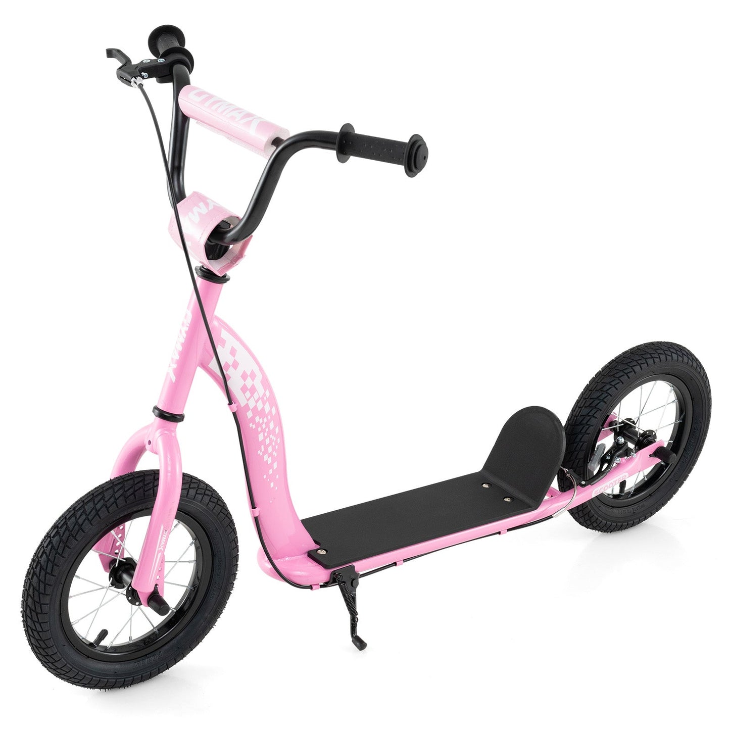 Kids Scooter Youth Kick Scooter with Adjustable Height Handlebar 12-Inch Inflatable Wheels
