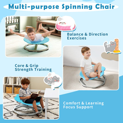Kids Sensory Swivel Chair Cat Claw 360¬∞ Spinning Chair with Non-Slip Metal Base