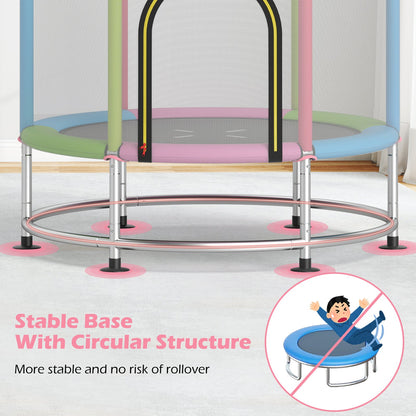 55" Kids Trampoline Gift for for 3-6 Years Old Boys and Girls