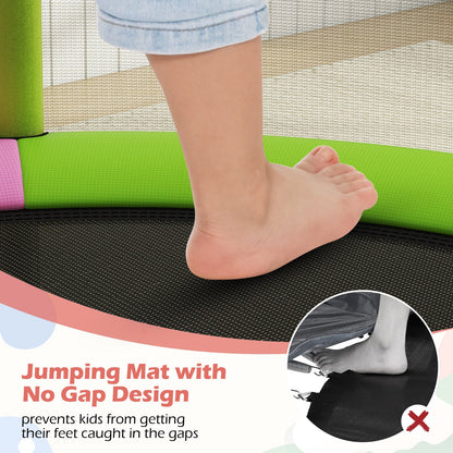 55" Kids Trampoline Gift for for 3-6 Years Old Boys and Girls