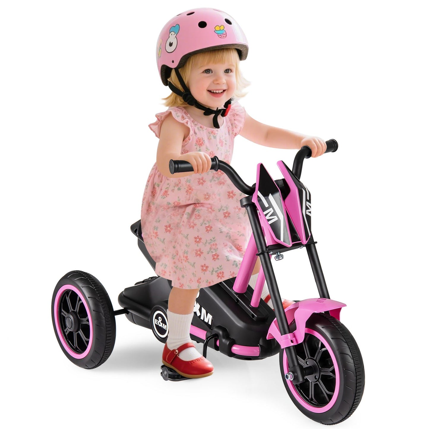 Kids Tricycle 3-Wheel Toddler Bike with Foot Pedals Forward Backward
