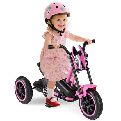 Kids Tricycle 3-Wheel Toddler Bike with Foot Pedals Forward Backward
