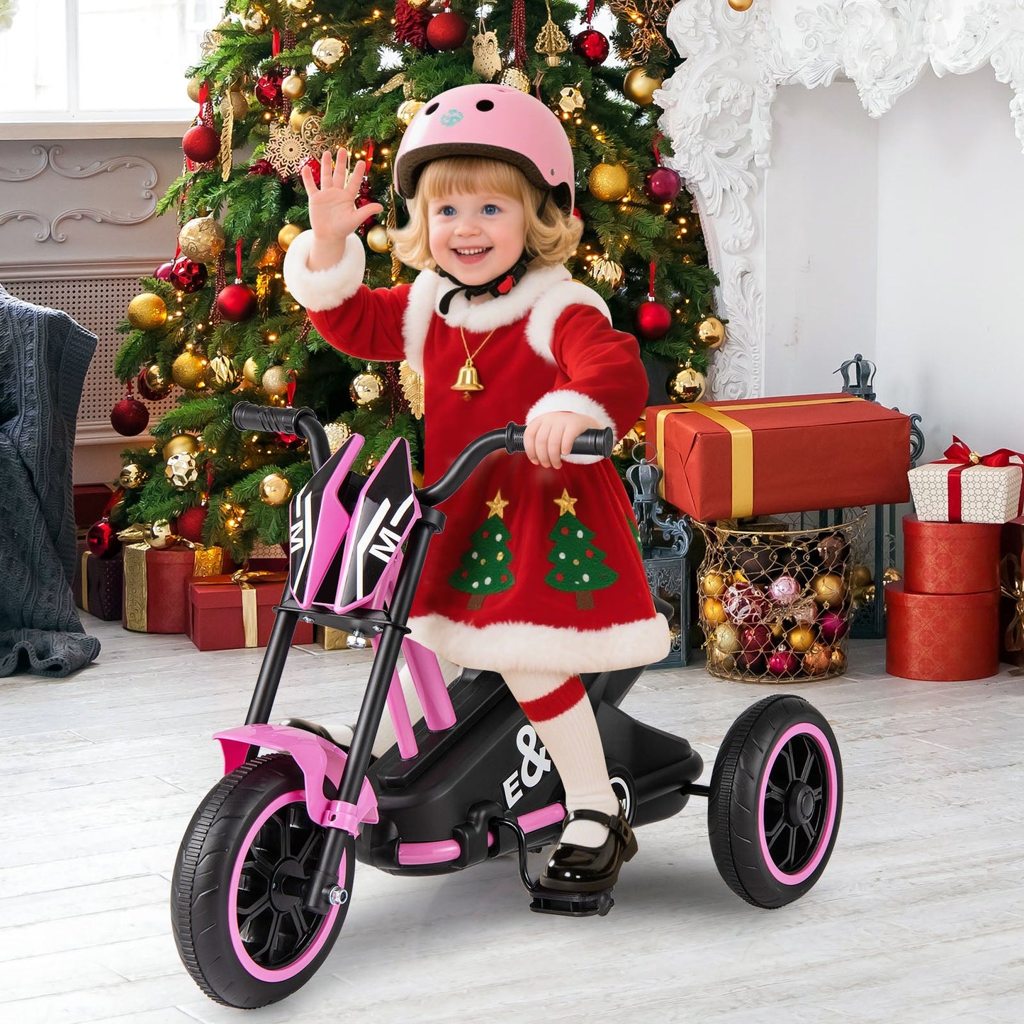 Kids Tricycle 3-Wheel Toddler Bike with Foot Pedals Forward Backward