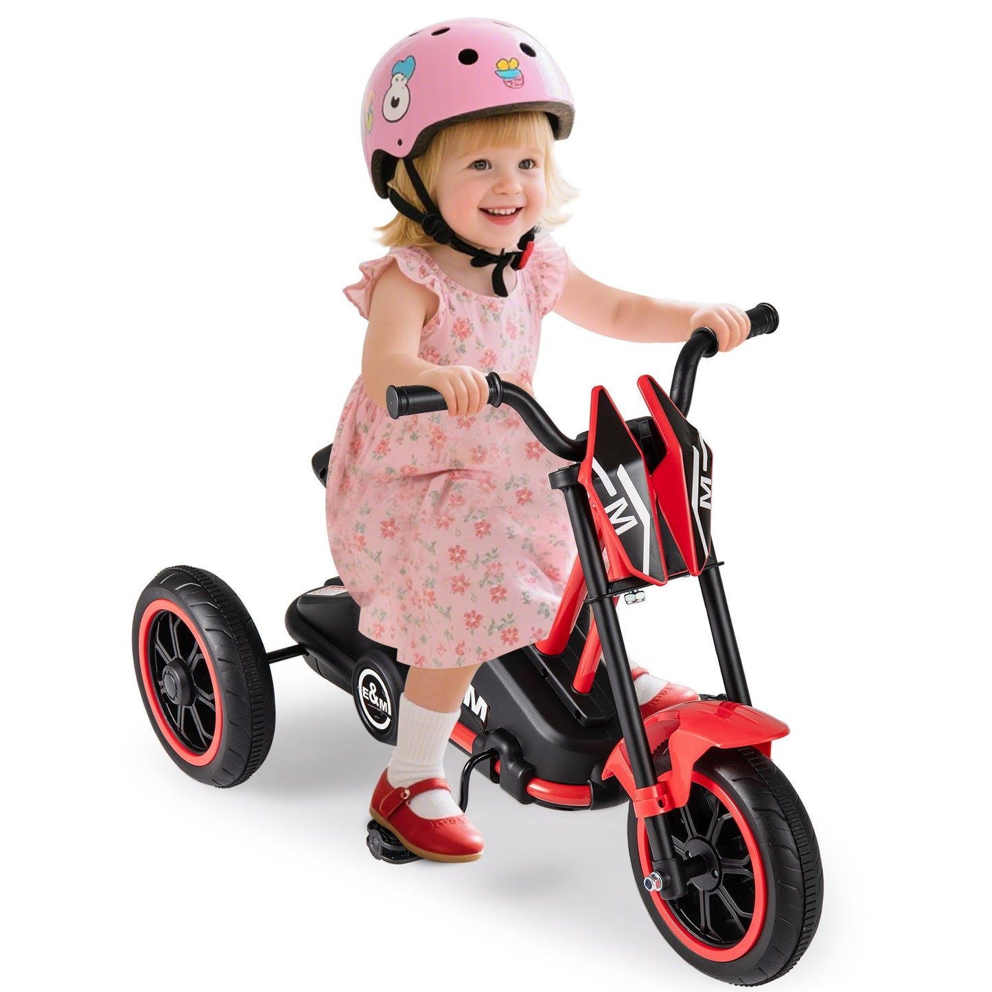 Kids Tricycle 3-Wheel Toddler Bike with Foot Pedals Forward Backward