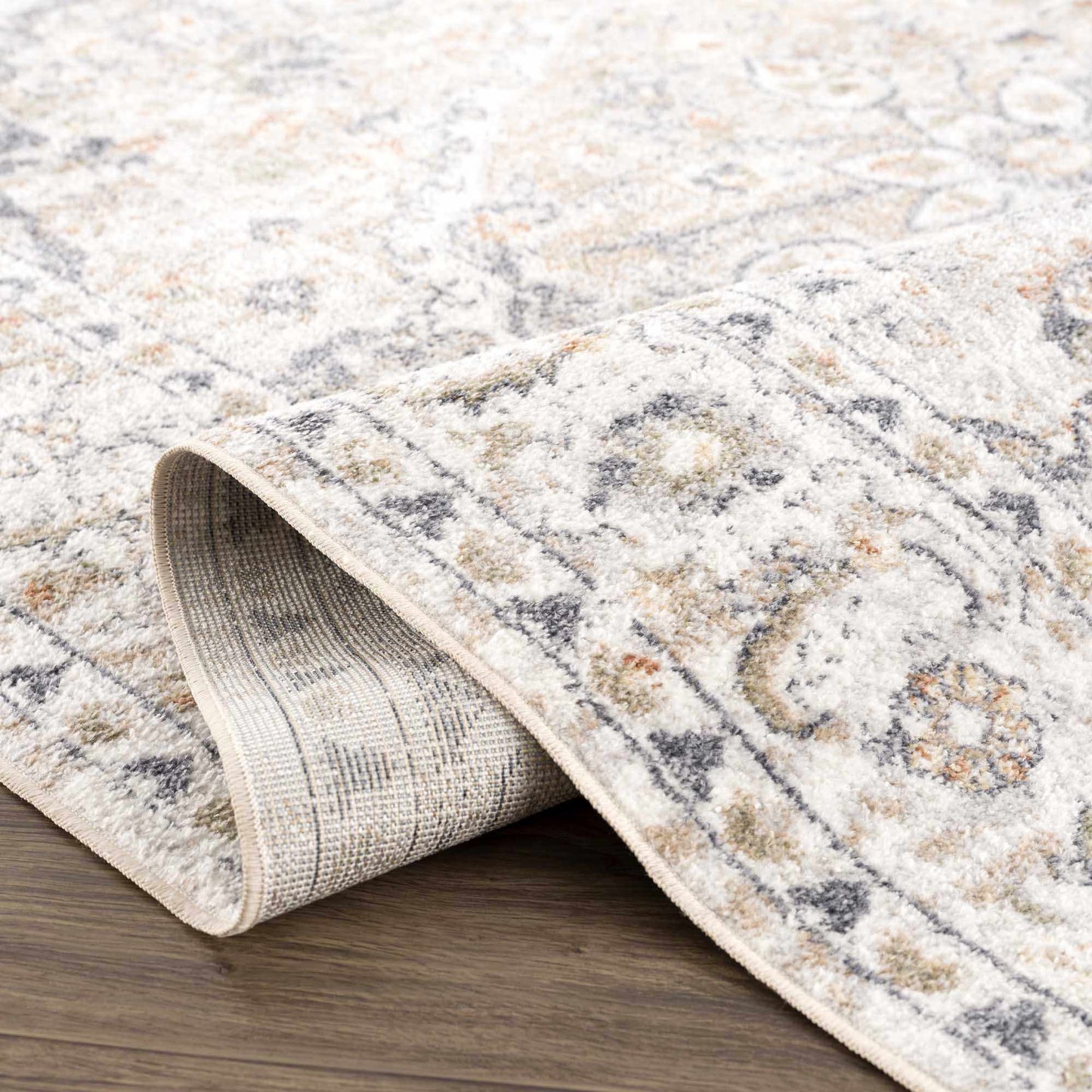 Cream Hiti Washable area rug