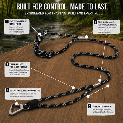 Pet Life ® 'Neo-Craft' Handmade One-Piece Knot-Gripped Training Dog Leash