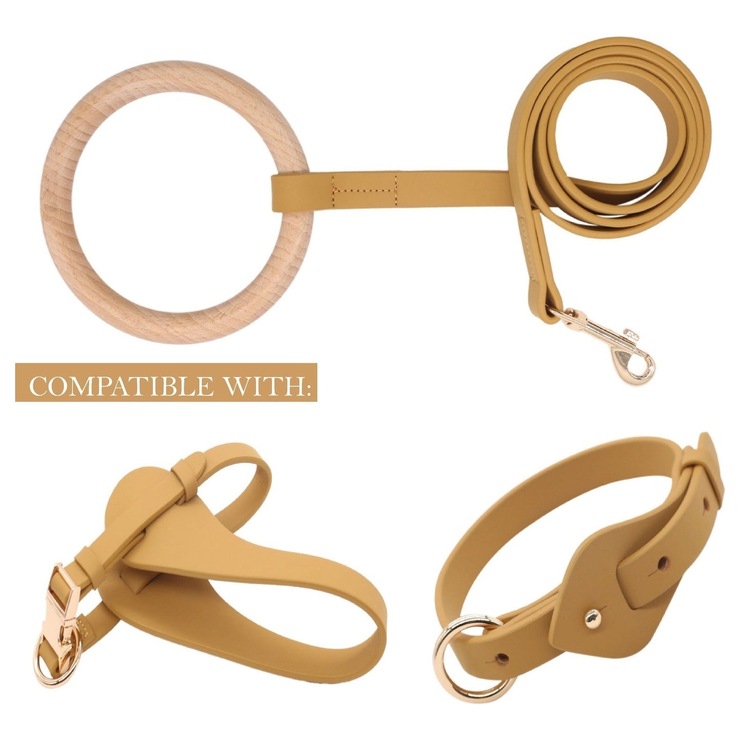 Pet Life ® 'Ever-Craft' Boutique Series Beechwood and Leather Designer Dog Leash