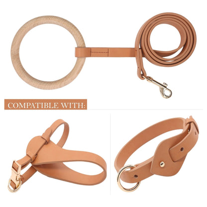 Pet Life ® 'Ever-Craft' Boutique Series Beechwood and Leather Designer Dog Leash