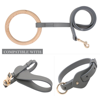 Pet Life ® 'Ever-Craft' Boutique Series Beechwood and Leather Designer Dog Leash