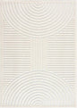 Deron White Washable 3D Rug