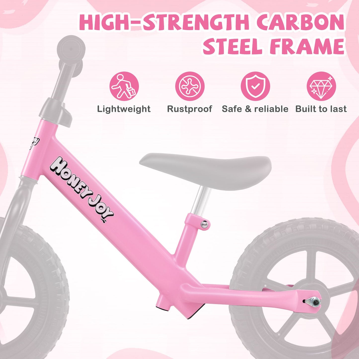 Lightweight Toddler Balance Bike No Pedal Training Bicycle