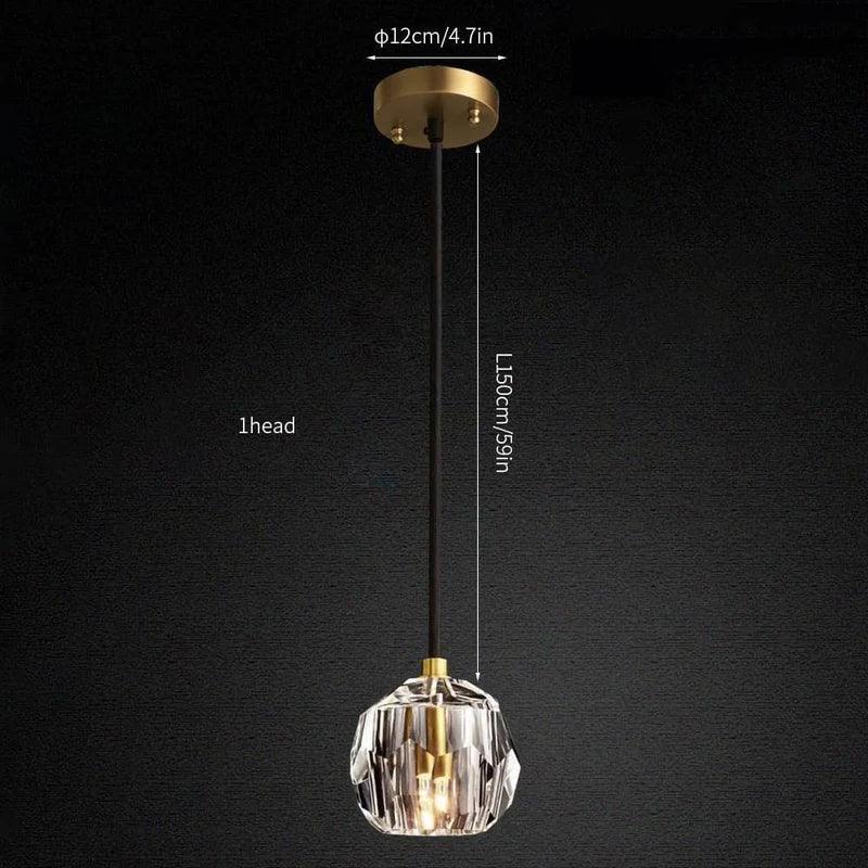 Luxury Faceted Crystal Cluster Chandelier