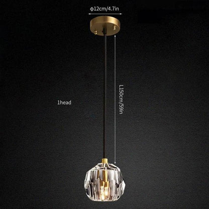 Luxury Faceted Crystal Cluster Chandelier