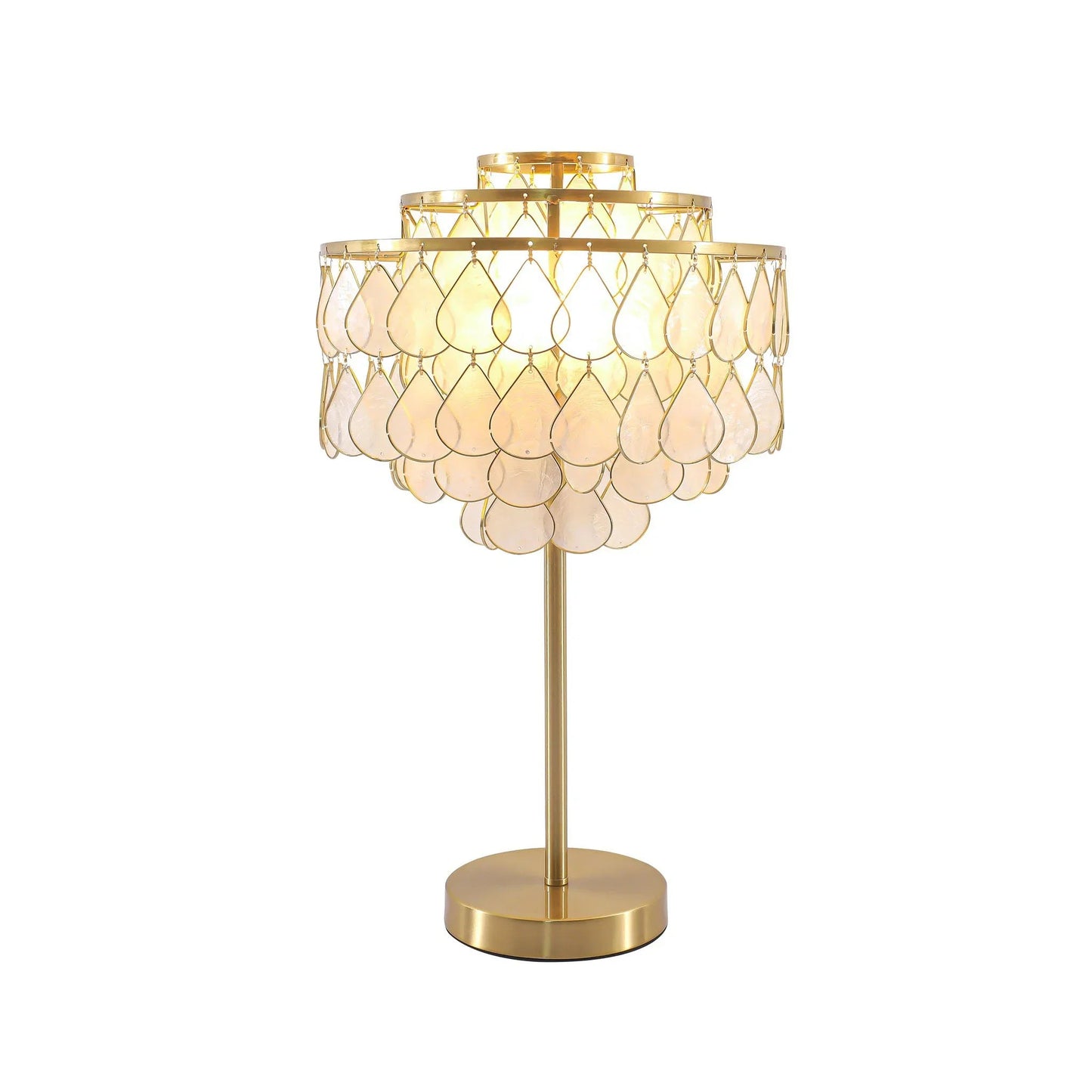Teardrops Capiz Table Lamp