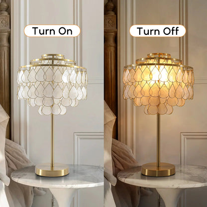 Teardrops Capiz Table Lamp